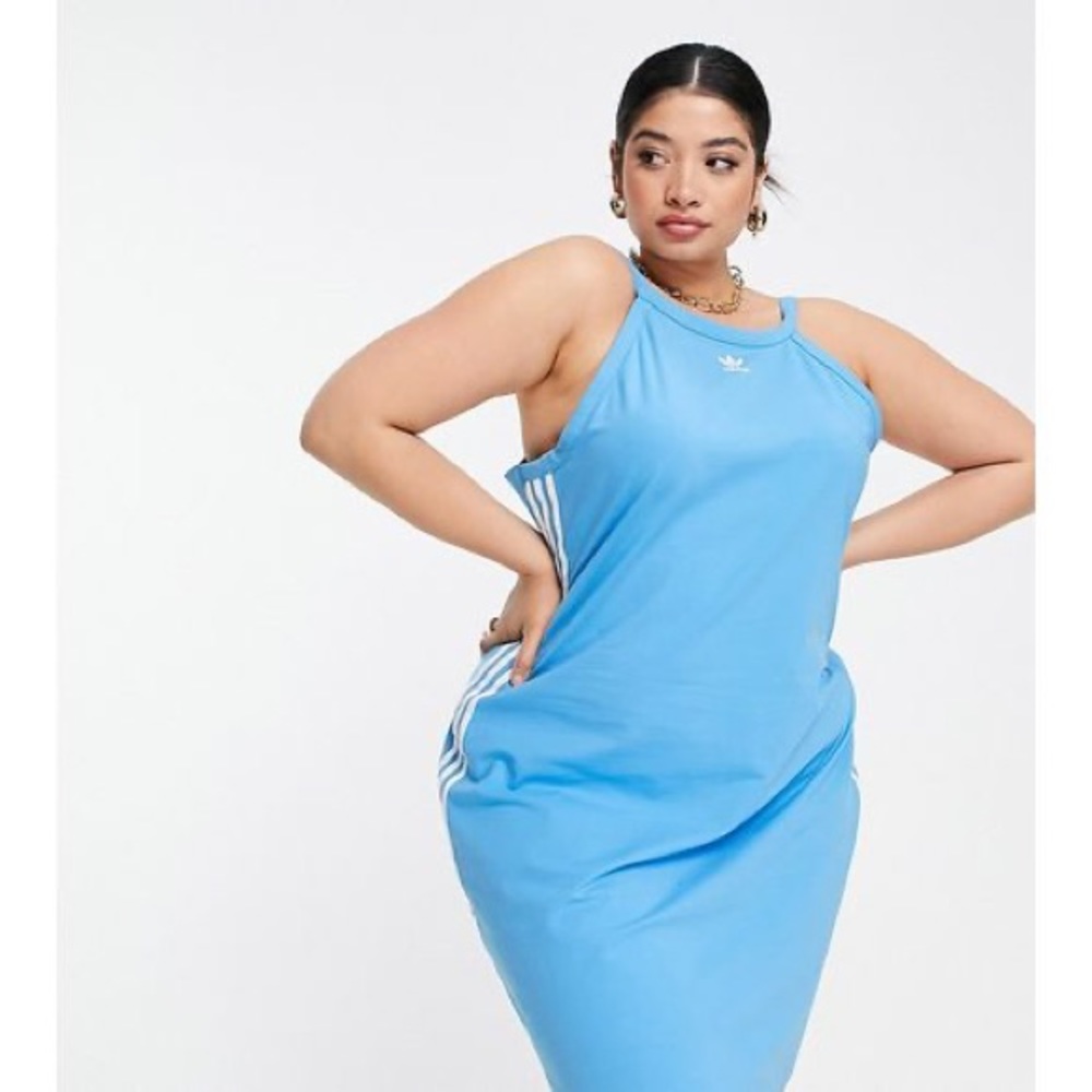 ***New w/ tags*** adidas Adicolor Tank Dress Sky Blue Plus 3X